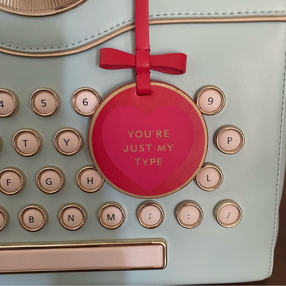Rare Kate Spade Be Mine Typewriter Novelty Bag - Picture 5 of 11